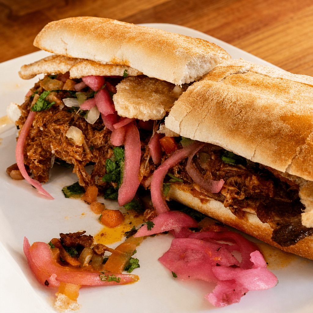 Torta Cochinita Pibil.